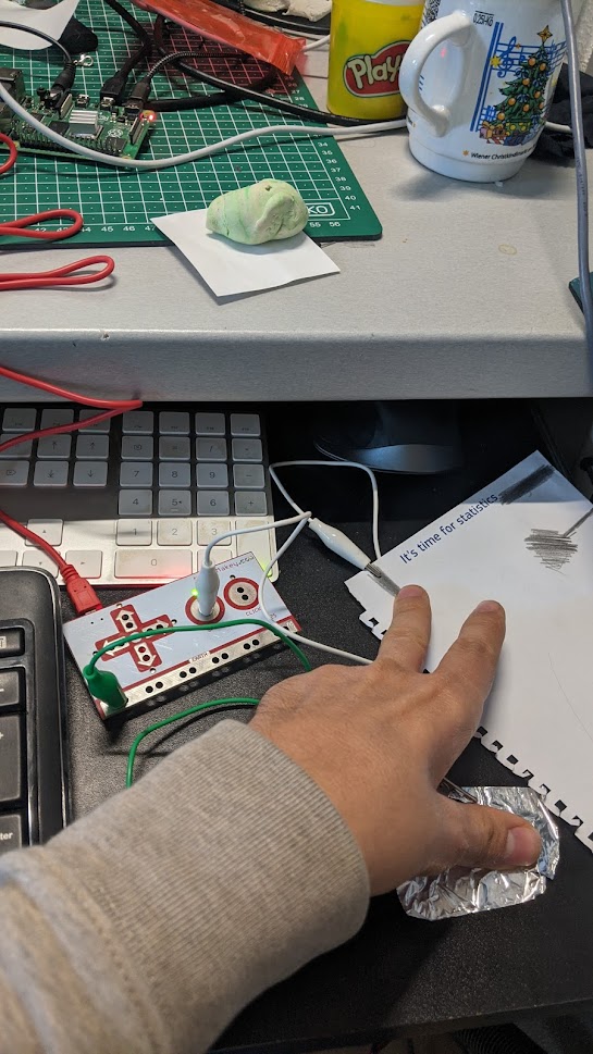 Clay and the MakeyMakey controller